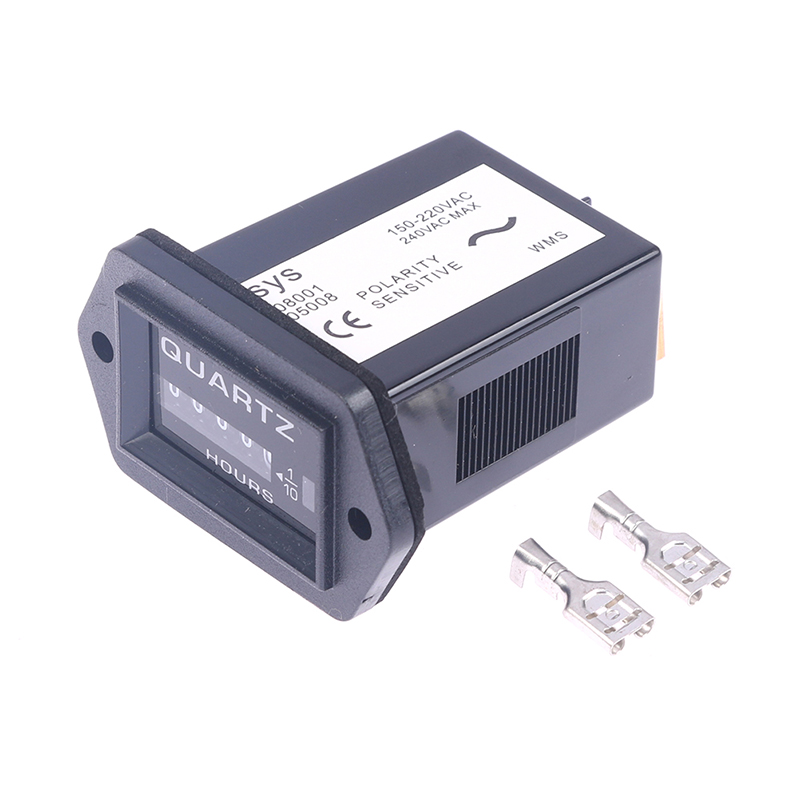 1PC 6 Digits 220V AC Hour Meter,Complete Sealed Quartz Timer Counter 12v-36v dc ac 110v 220v Hudduo. 