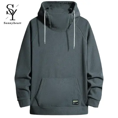 Autumn Hoodie Solid Color Plus Size Big Pocket Spring Hoodie