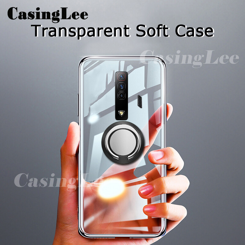 Casinglee For Nubia Redmagic 7 Case Soft Clear Transparent Shockproof Car Magnetic Holder Ring Back Cover Nubia Red magic 7 Phone cases cover For girls and Boys