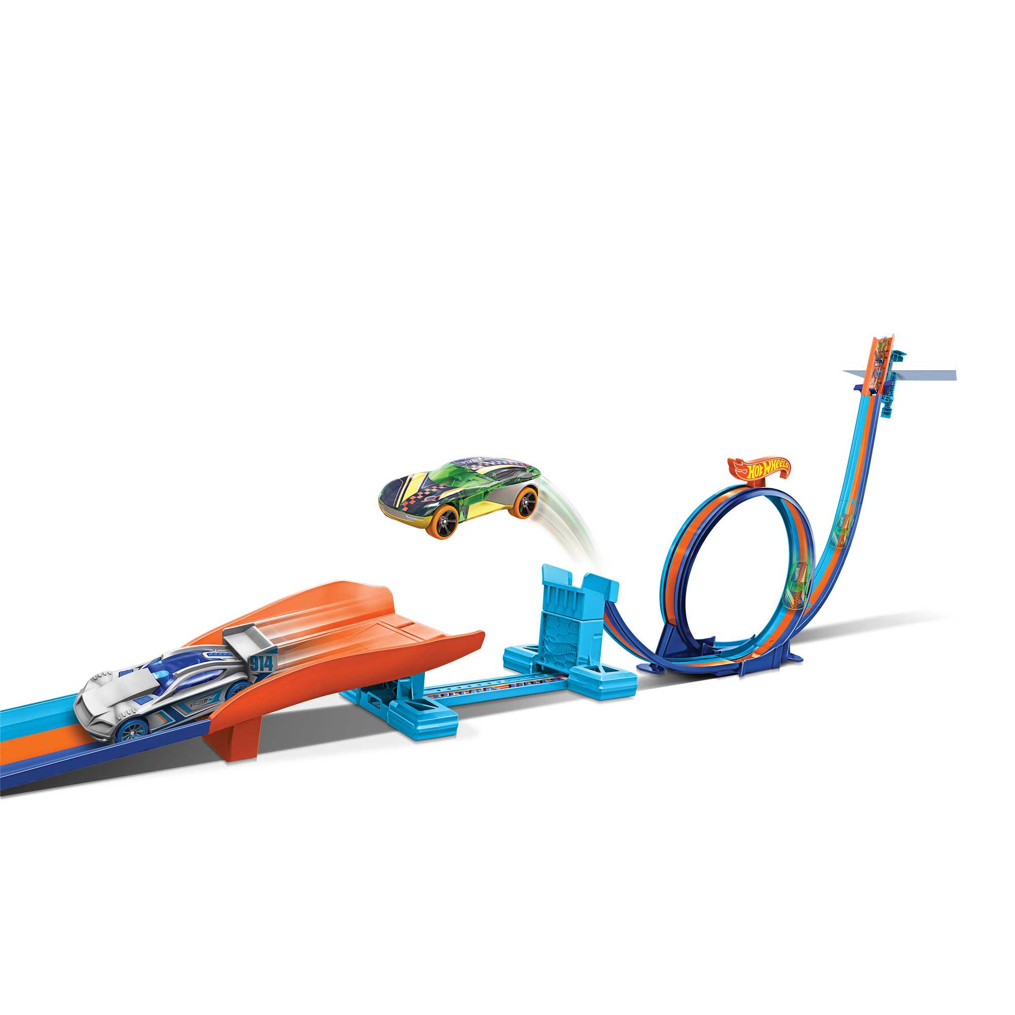 Hot Wheels HPX93 Ultra Hots Downhill Loop Jump Trackset. 