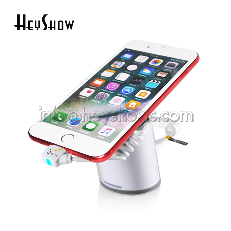 Universal Charging Phone Security Display Stand, Cellphone Anti-Theft Holder, iPhone Burglar Alarm System, Retail Phone Shop