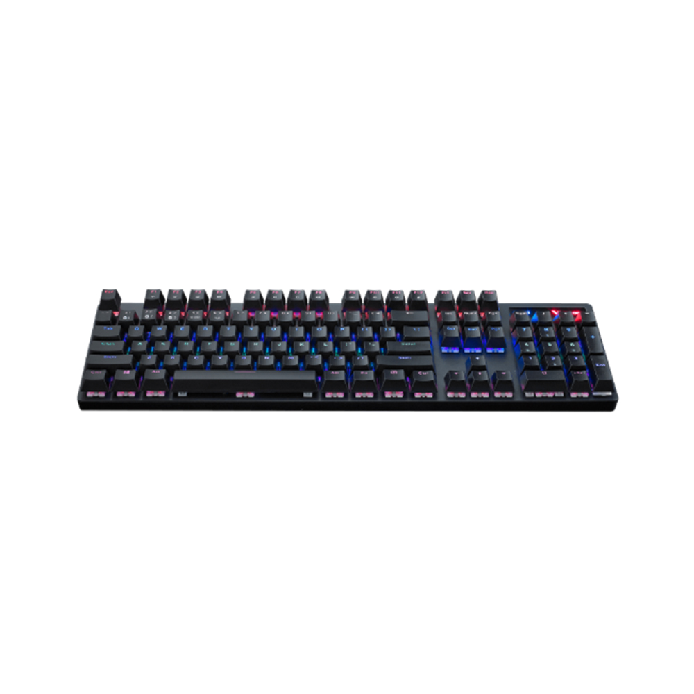 Rapoo VPRO V500PRO-MT Blue Switch Multi-mode Wireless Keyboard Switch Bluetooth 3.0, Bluetooth 5.0, 2.4GHz and wired modes Adjustable backlight Rechargeable battery. 