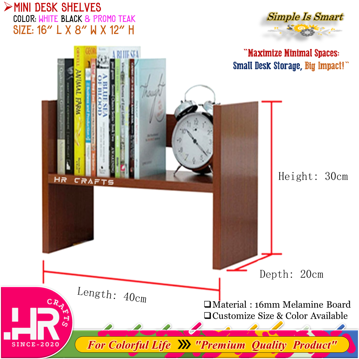 Mini Desk Shelves-Computer Shelves-Desktop Small Bookshelf-Organize Shelf for Office and Dormitory-Table Bookshelf-Bookshelf-Bookcase-U Shaped Bookcase-Desk Storage-Desk Organization-Desk Decor-HR Crafts. 