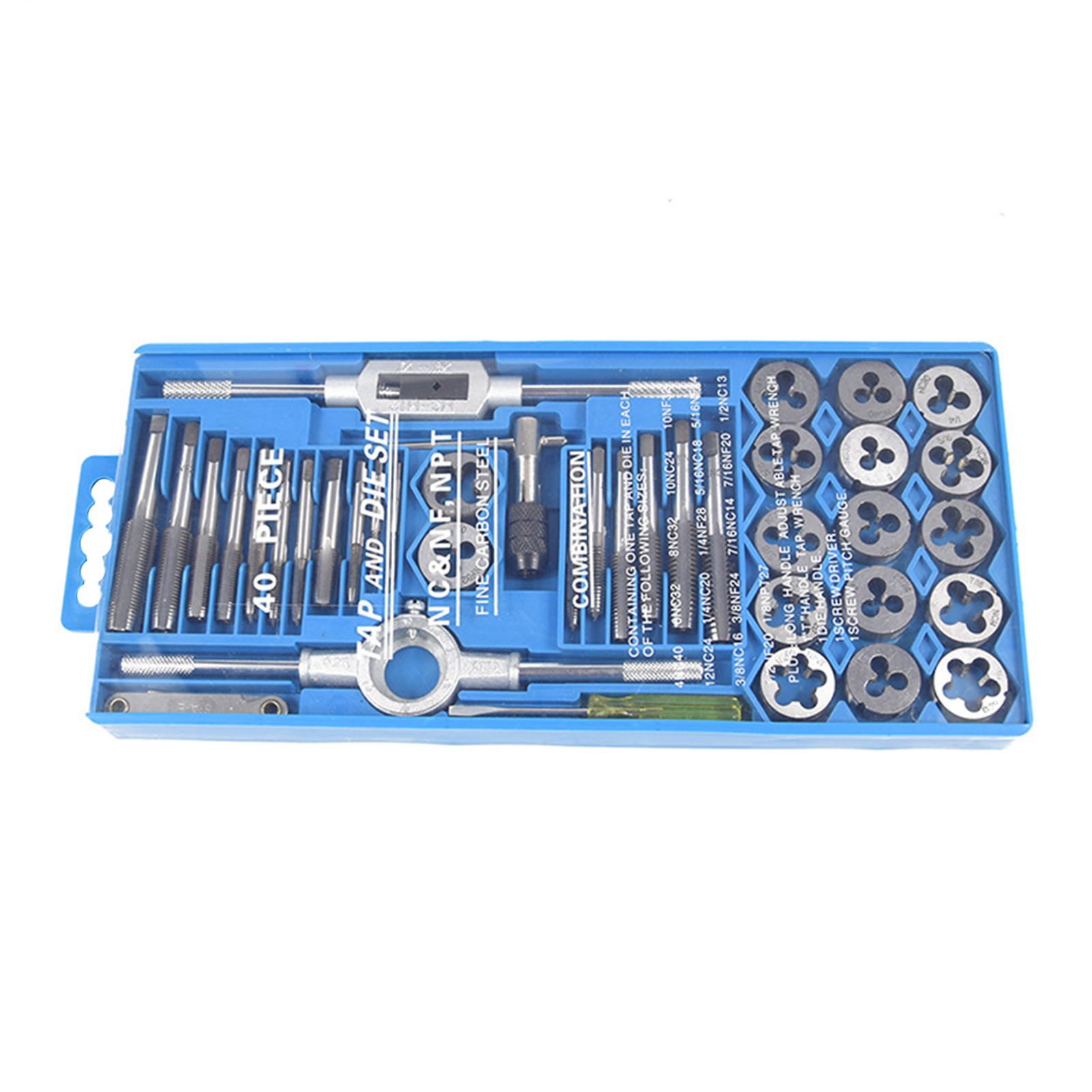 40Pcs Tap Die Set High Hardness Stainless Imperial Threading Tool Renewing Tap Set for Tapping. 