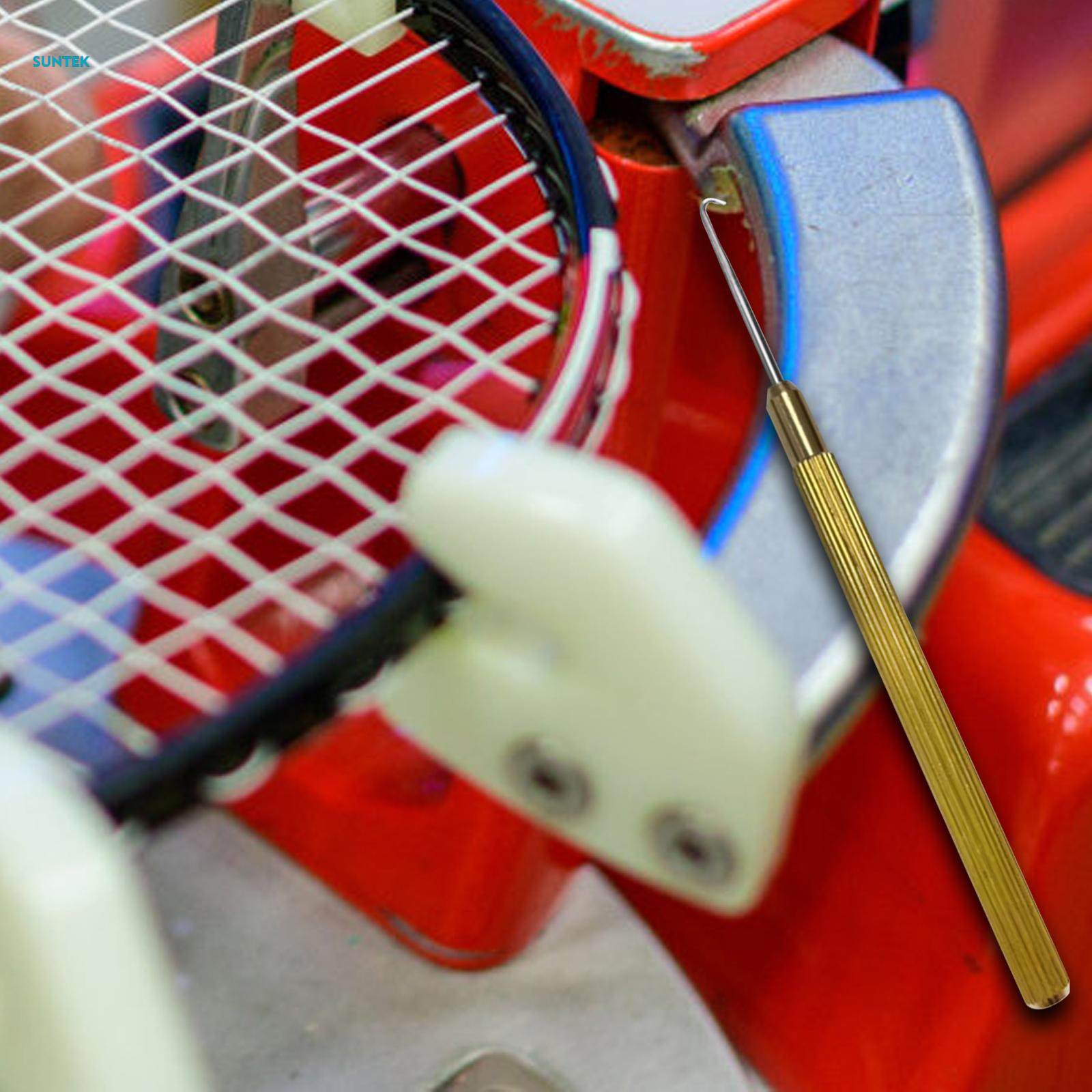 Tennis Racket Stringing Tool, Pull Hook Strong Easy to Use Threading Hook Non Racket String. 