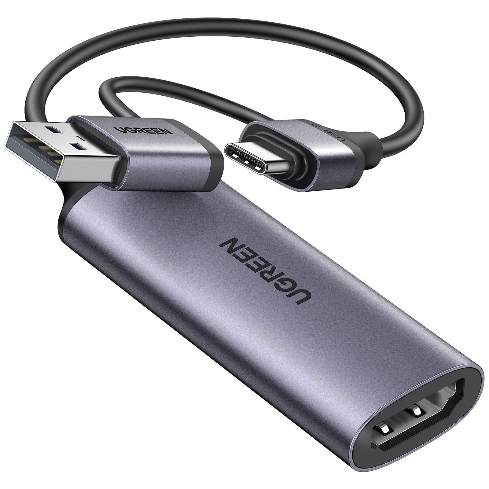 UGREEN Video Capture Card HDMI to USB Type C Capture 1080P 60FPS 4K Stream Record Audio Game Thunderbolt 4 for PS5 Xbox TV Stick iPad Pro Mac PC. 