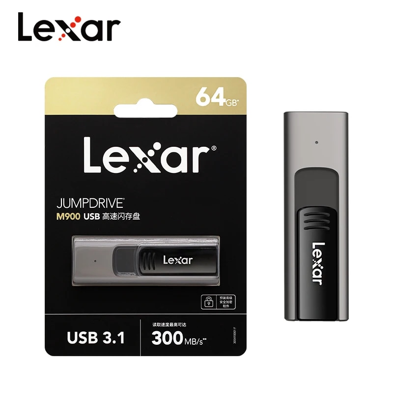 USB 3.1 Lexar M900 USB Flash Drive 64GB 128GB 256GB Read Speed Up To 300MB/s JumpDrive Pendrive Mini U Disk USB Memory Stick. 