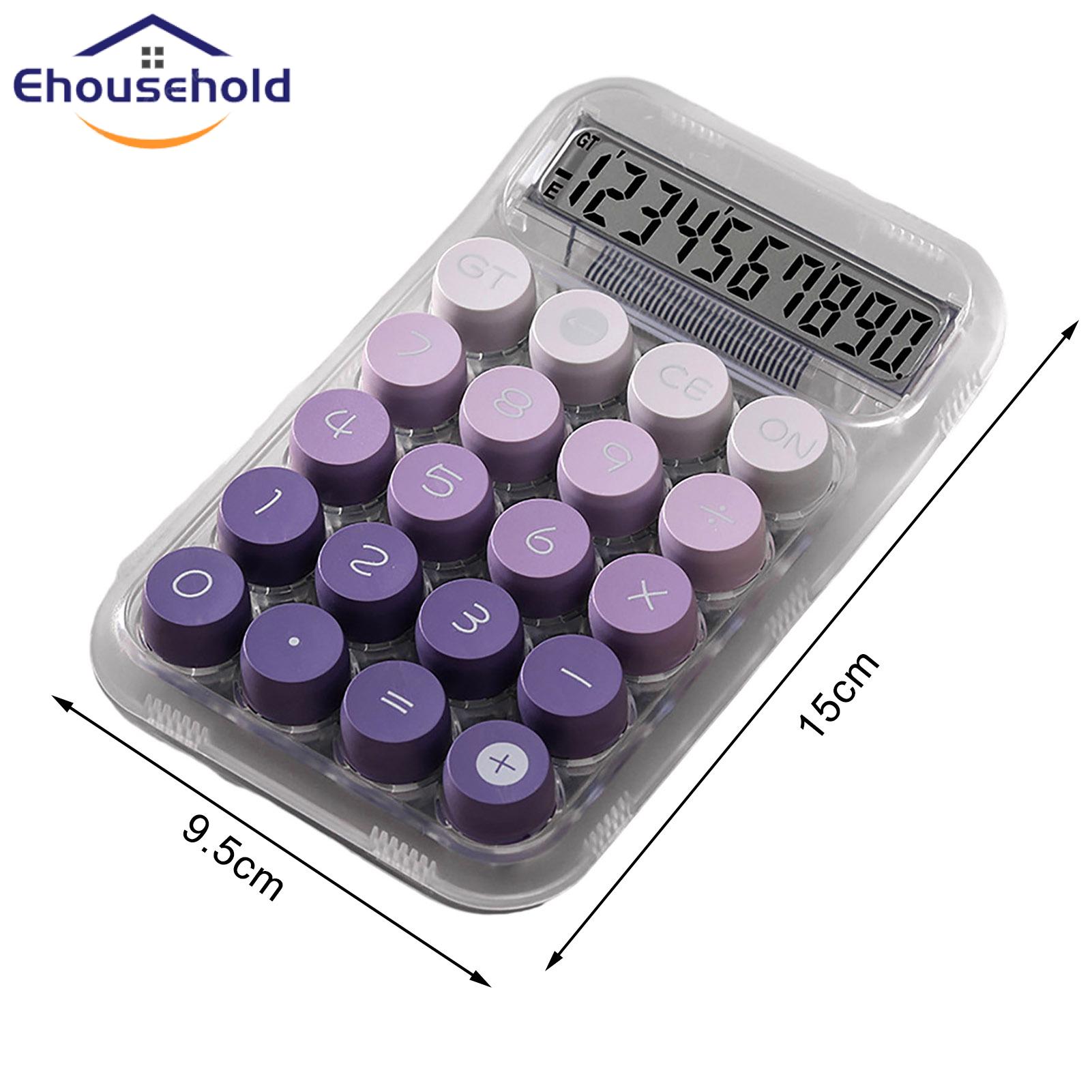 Workspace Calculator 12-digit Gradient Colour Desktop Calculator with Anti-slip Pads Mechanical Keyboard Countertop Calculator for Office Home Use Compact Calculator. 
