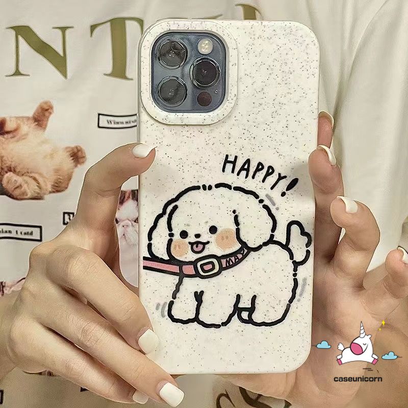 Couple Phone Case Compatible for IPhone 11 13 14 12 15 Pro Max 7Plus 6 6S 8 7 15 Plus XR X XS MAX SE 2020 Cartoon Dog Cute Puppy Creative Degradable Eco-Friendly Soft Lovers Cover. 