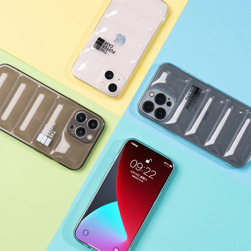 Luxury Clear Soft Down Jacket The Puffer Case for IPhone 14 Plus 13 11 12 Pro Max XS XR X 14Pro 13Pro IPones Promax Puffer Cover Loser Lione. 