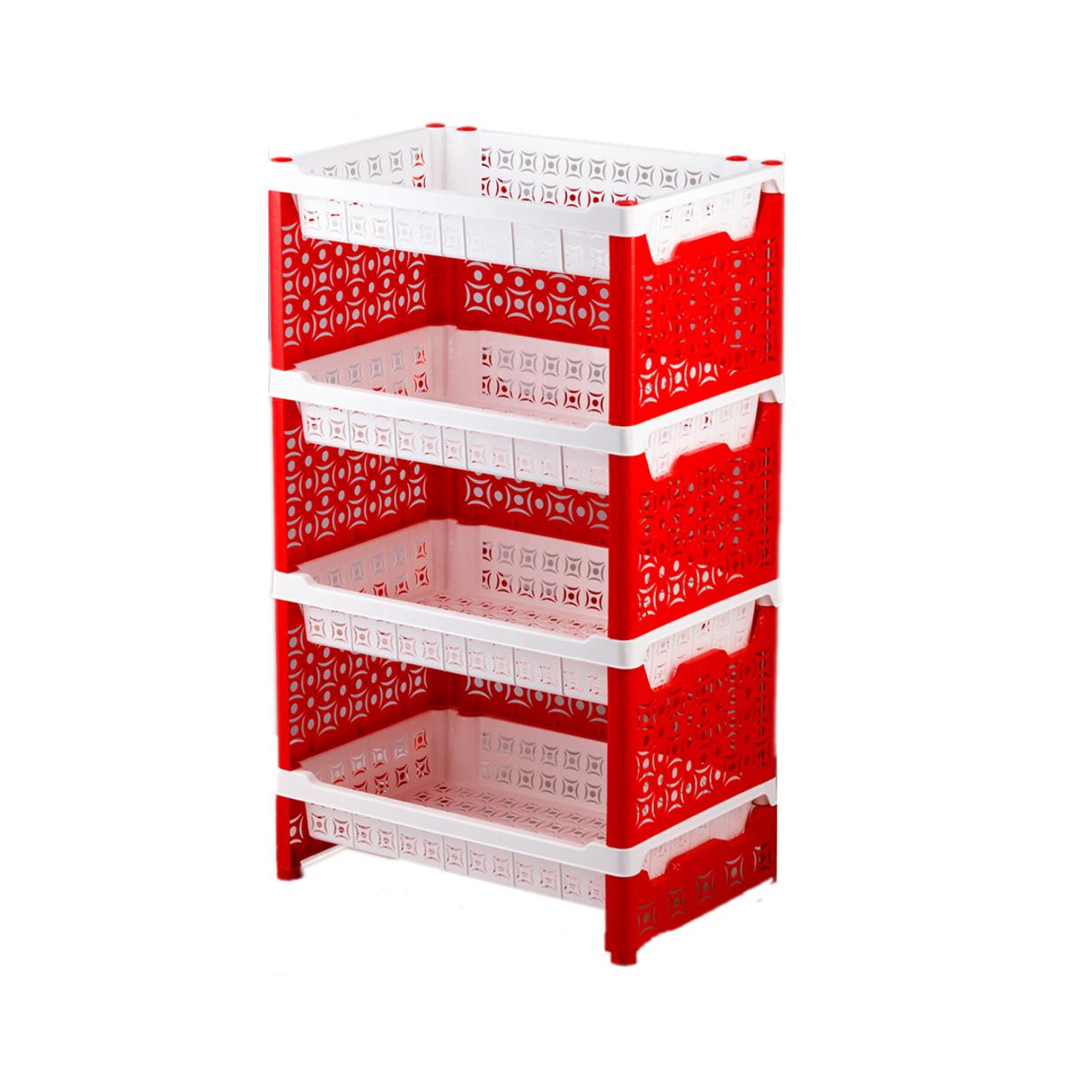 Npoly Prime Rack - 4 Step - White and Red- 101.204.087