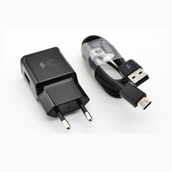 Fast Charger for Galaxy S8 and S8 Plus with Type-C Cable - Black. 