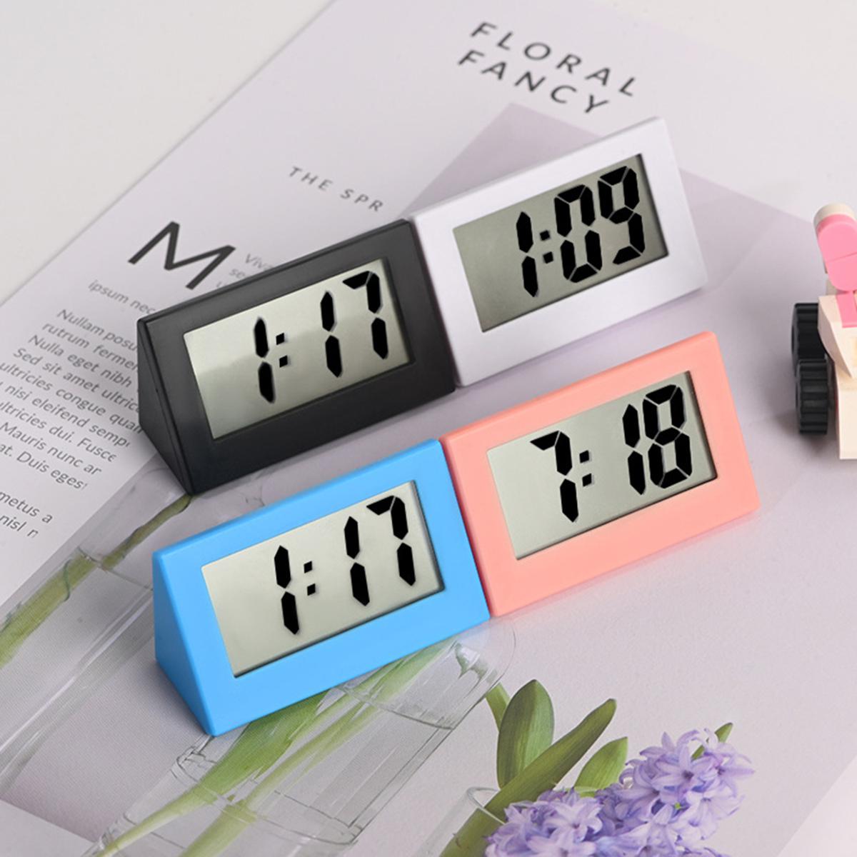 LCD Digital Electronic Alarm Clock Desktop Clocks Countdown Watch For Desktop Home Office Silent Desk Display Clock