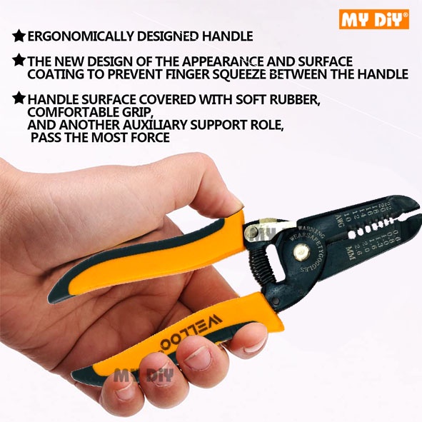 180Mm Welloo Wire Stripper Cutter Wire Stripping Tool And Multi-Function Hand Tool - Multimeter. 