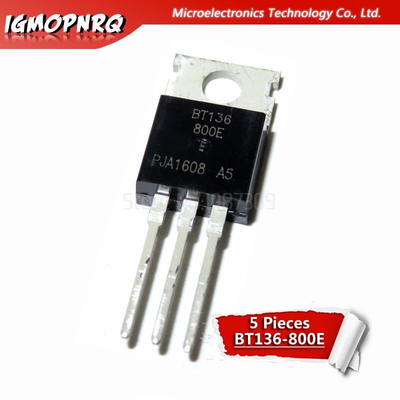 2Pcs- BT136-600D BT136 TRIAC 4A 600V Three Terminal TO-220 Electronics Components Parts Electrical Circuitry & Parts. 