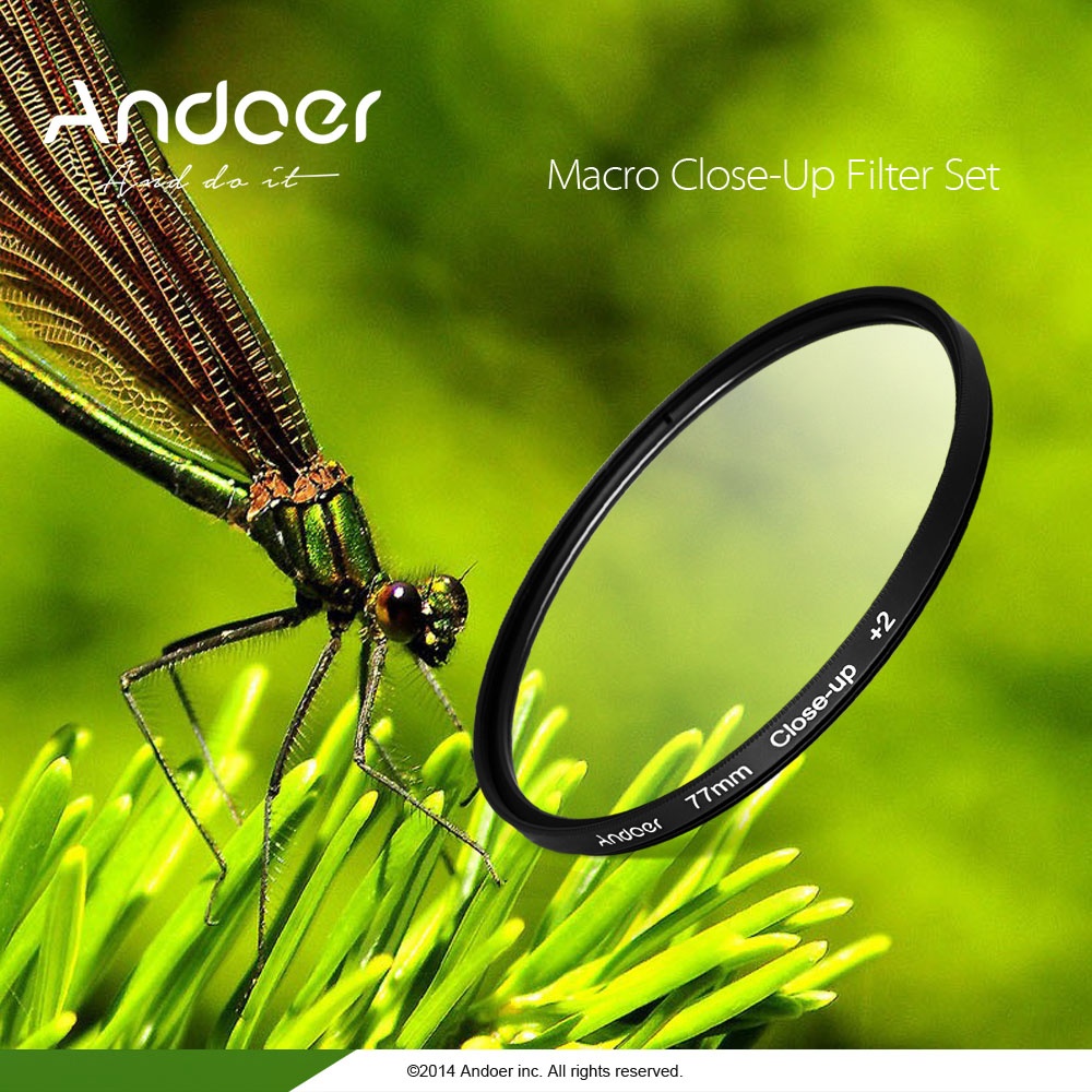 52mm Macro Close-Up Filter Set +1 +2 +4 +10 with Pouch for Nikon D7200 D5200 D3200 D3100 Canon Sony Pentax DSLRs. 