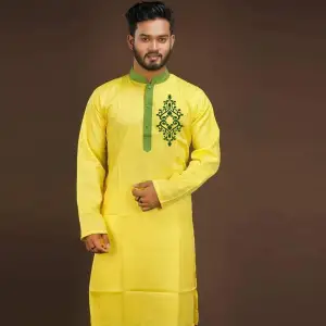 HAND PRINT FEBRIC DESIGNER KURTA/PUNJABI, 43% OFF