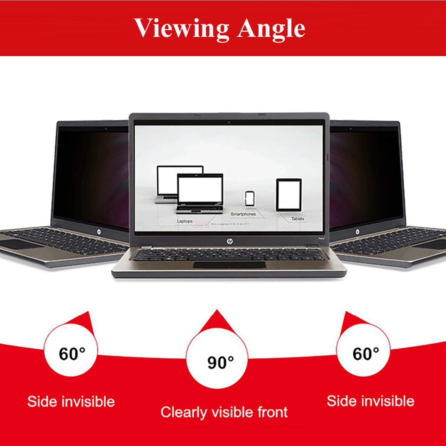 【VisioN Shop】15.4 Anti-Glare Laptop Privacy Filter Screen for Computer Monitor Widescreen 16:10 Aspect Ratio. 