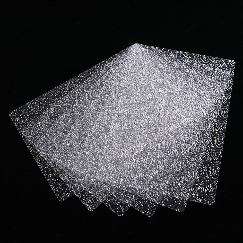 6Pcs Plastic Fondant Molds Stencil for Cake Cookies Tyre Pattern Texture Mat Cake Decorating Tool Baking Embossing Pad. 