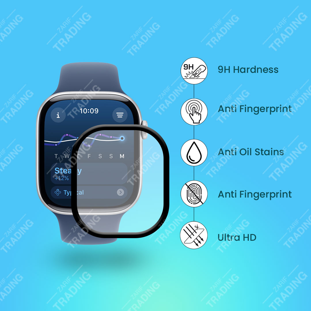 Apple Watch Series 10 42mm 46mm Watch Screen Protector HD Clear Ultra-Thin PMMA Full Coverage Scratch & Fingerprint Resistant