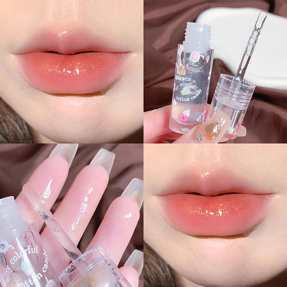 Cotton Candy Transparent Nourish Lip Balm Korean Moisturizing Lip Gloss Lipstick Labial Glaze