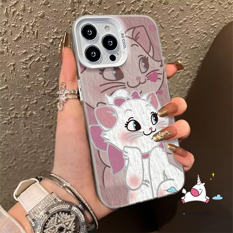 For Oppo A18 A15s A38 A36 A7 A5s A9 A74 A15 A12 A11 A3s A53 A76 A33 A5 A58 A54 A31 A16 A95 A16K A17 A52 A1KA17K A16s A55 A98 Reno 4F 5 Cartoon Couple Cute Kitten Cat Painting Case