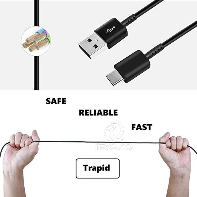 Adaptive Fast Charger Compatible Samsung Galaxy S10 S10e S9 S9 Plus S8 S8+ Note 8 Note 9,Fast Charging Wall Charger Adapter with 1.5 meter Type C Charging Cable. 
