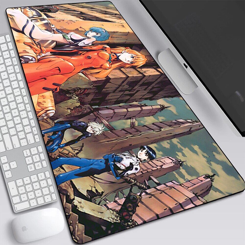 Anime Evangelion Large Gaming Mouse Pad Computer Laptop Mousepad Keyboard Pad Desk Mat PC Gamer Mouse Mat XXL Office Mausepad. 