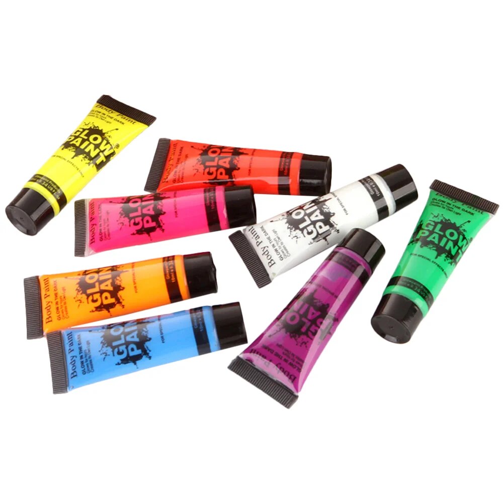 Glow in the Dark Face Paint Glowing Body Paint Neon Face Paint Makeup Face Paint for Halloween. 
