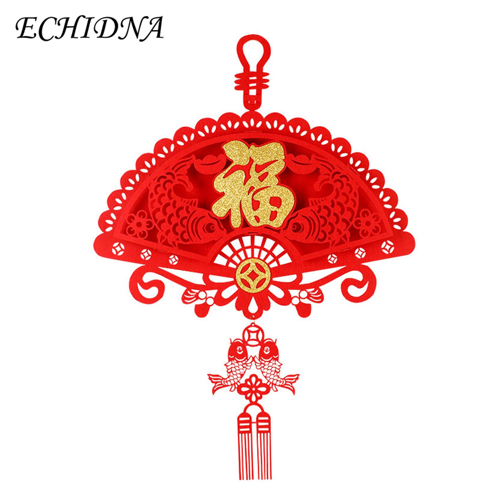 Felt Fabric Chinese New Year Decor Lucky Chinese New Year Decoration Fu Pendant Knot for Door Decor Buyers' Favorite Durable Chinese New Year Decoration