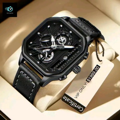 New P1487 Trsoye Top luxury Fashion Black leather belt wrist Watch for you Dokhina Fashion-BD