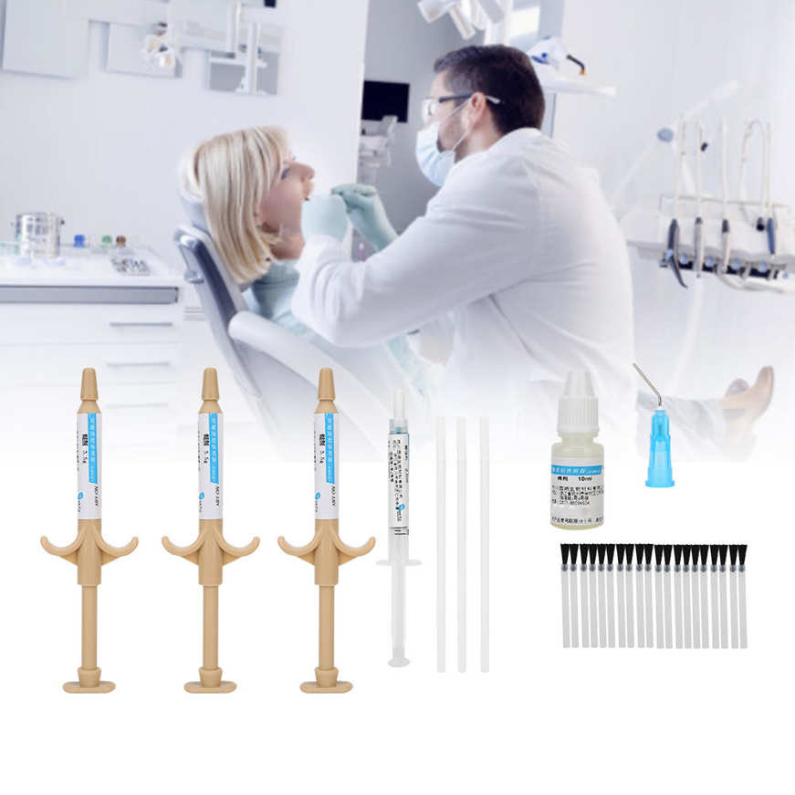 Dental Tool Orthodontic Brackets Braces Glue Bonding Self Curing Adhesive Paste Kit( ). 