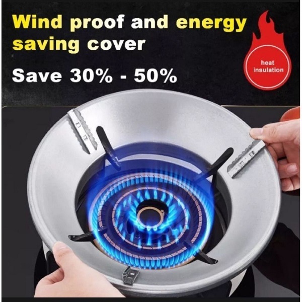 Energy Saving Gas Stove Cover Windproof Disk Heat Insulation Non Slip Iron Stove Rack For