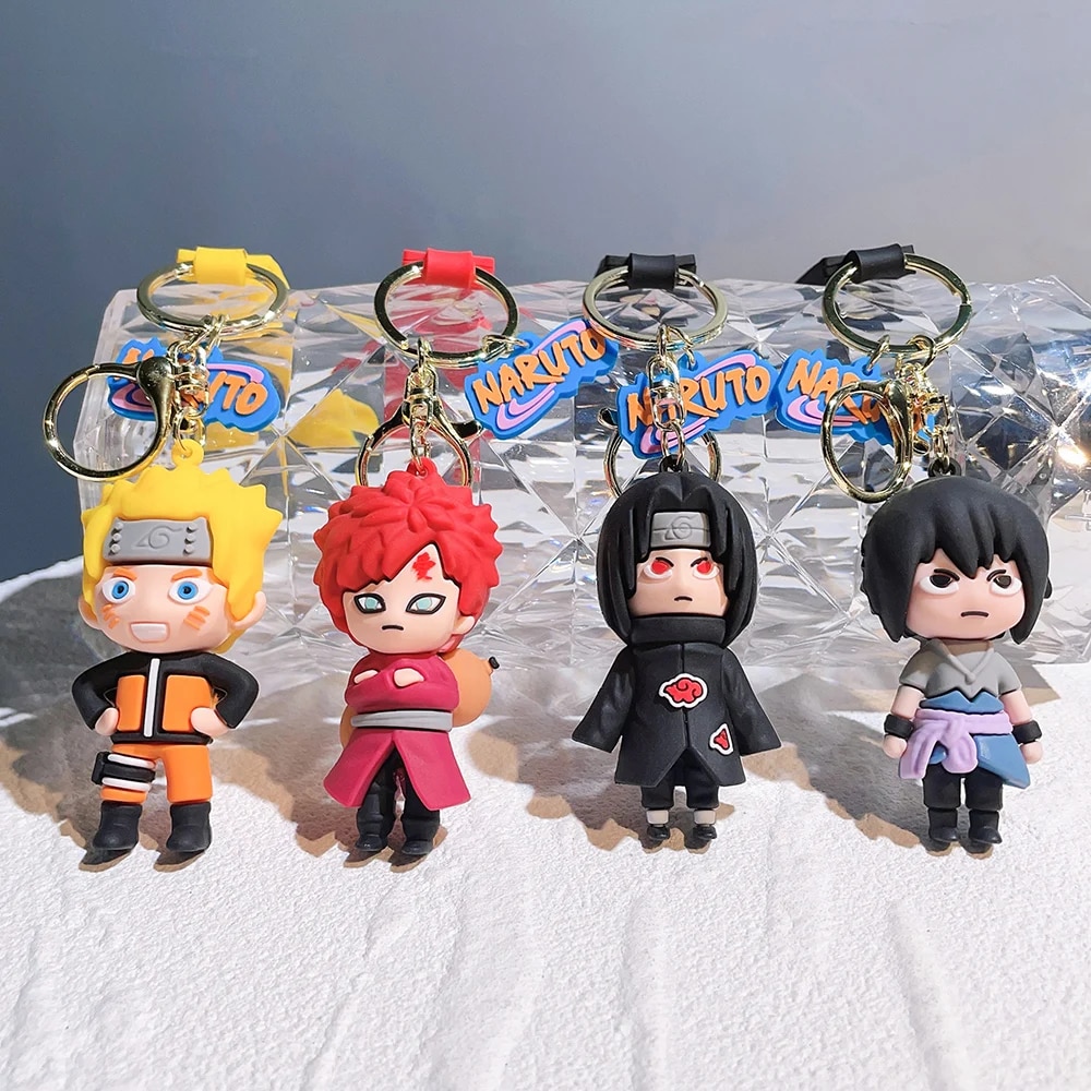 Naruto Cute Doll Pendant Anime Figures Nine Tailed Mode Pain Yahiko Fashion Backpack Keychain Bag Keyring Pendant Birthday Gifts. 
