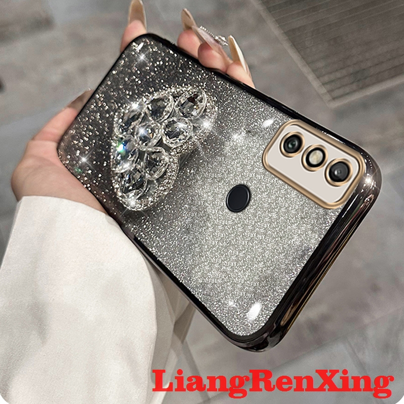Casing TECNO SPARK 6 GO TECHNO SPARK 6 GO phone case Softcase Silicone shockproof Cover new design luxury Airbag bracket for girl with holder SFQNZJ01. 