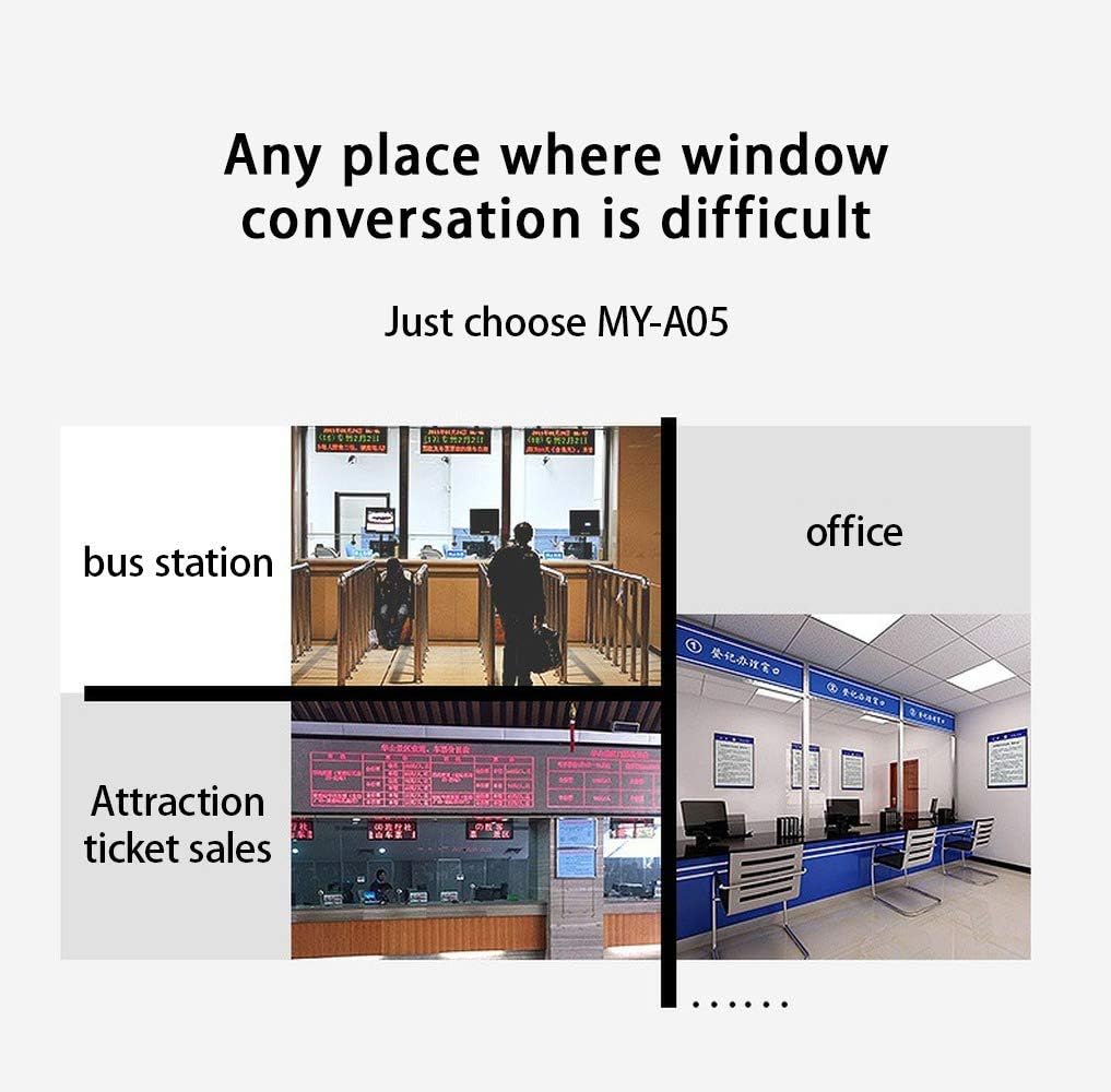 MEEYI MY-A05 Shop Window Counter Two-Way intercom, car Window Speaker System, Business intercom System, Microphone intercom, Suitable for Banks, counters, Shops, Restaurants. 