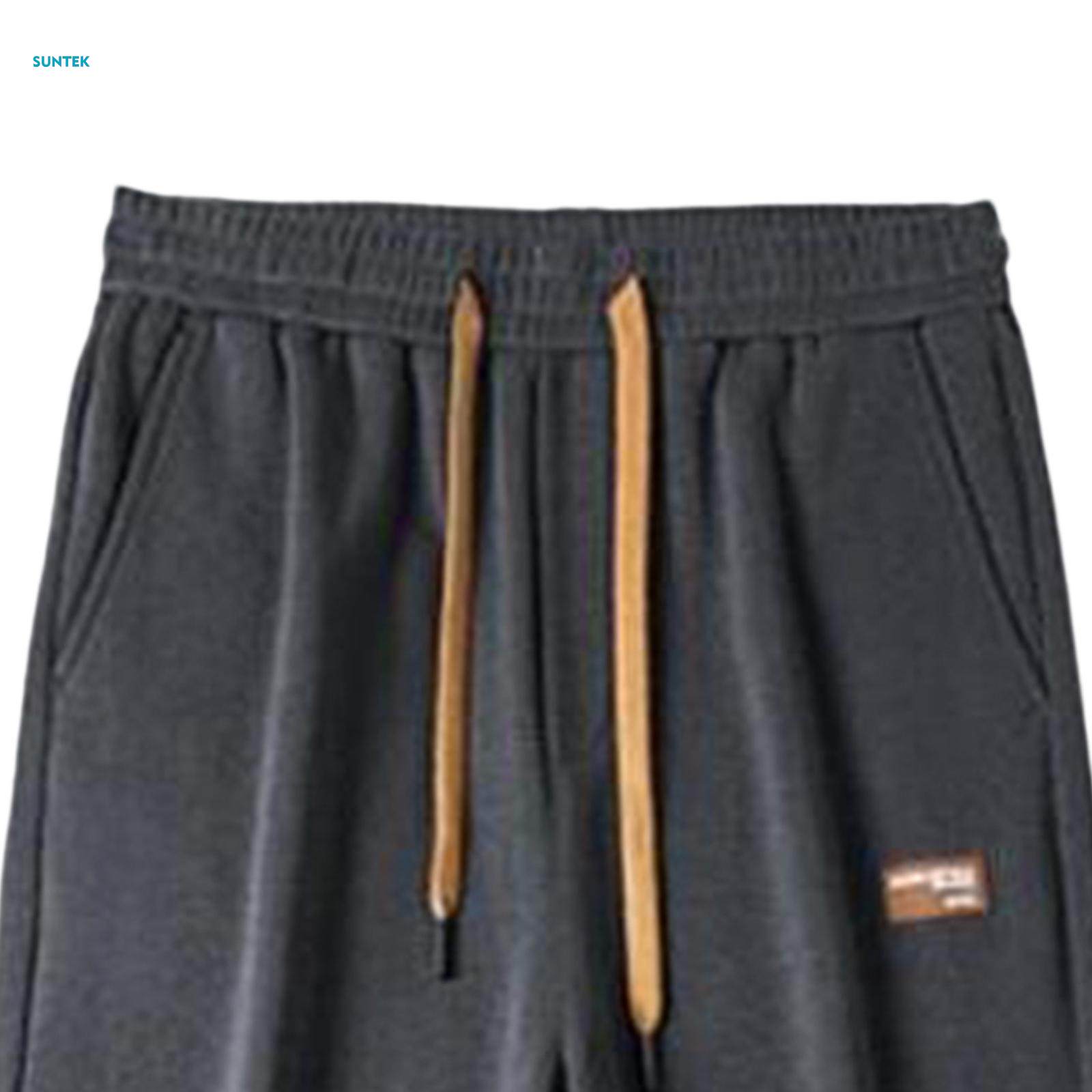 Men's Athletic Sweatpants Loose Fit Pants Joggers for Men with Pockets, Open Bottom Drawstring , Gray, S. 