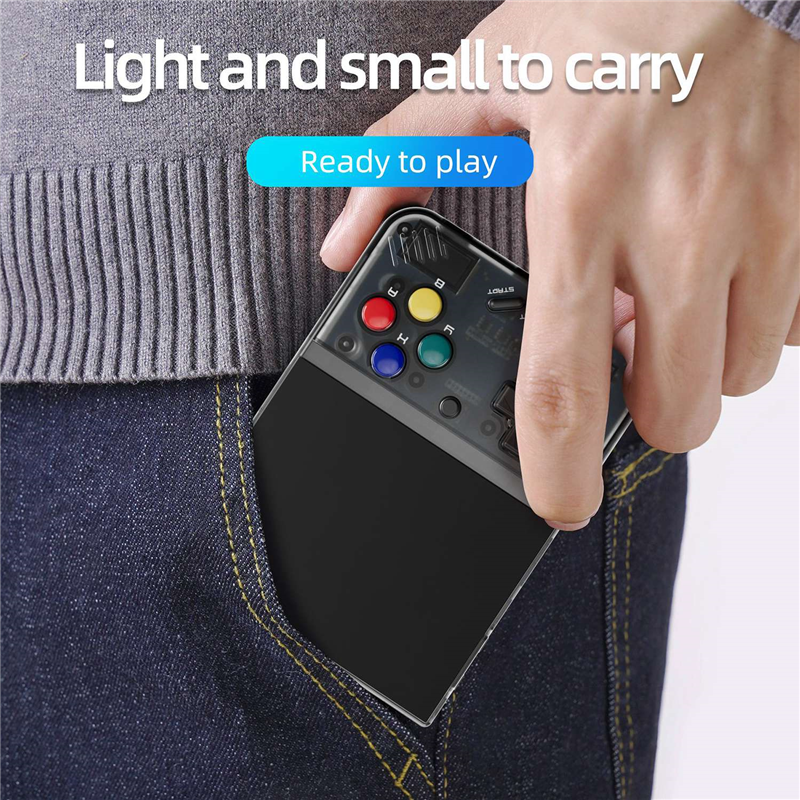For MIYOO Mini Plus Retro Handheld Game Console 64G 3.5Inch IPS Screen Linux System Game Player Children'S Gifts(Purple). 