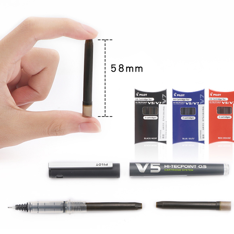 Pilot Rollerball Pens, BXC V5 V7 Hi-Tecpoint Refillable Cartridge System Liquid Ink 0.5mm 0.7mm Tip Rolling Ball Gel Pen Amour zii. 
