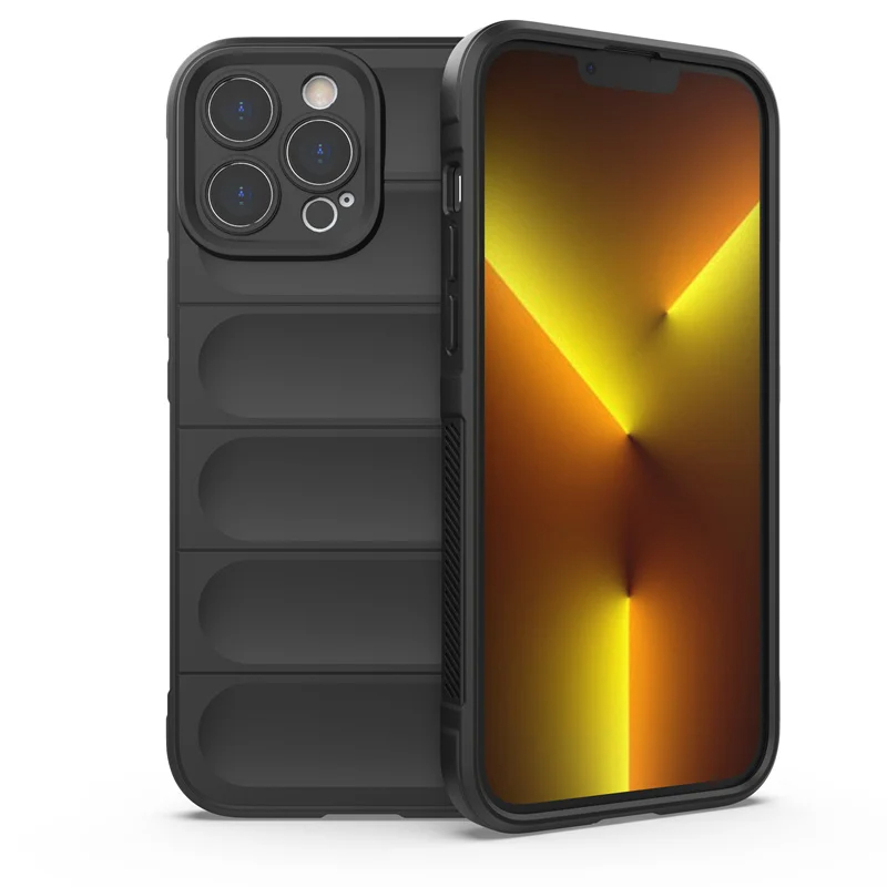 【 COD+ 】For IPhone 6 7 7p 8 8p X XR XS 11 12 13 14 15 mini Pro Max Plus Phantom Shield Elasticity Skin Shockproof Airbag Casing Soft TPU Silicone Anti-Drop Back Case Shell