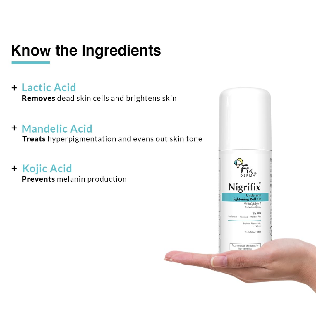 Fixderma Nigrifix Underarm Lightening Roll On - 60ml. 