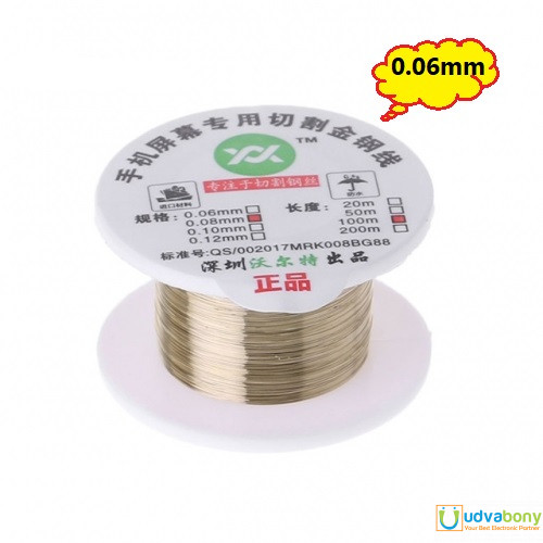 0.06mm Cutting Separator GOLD COLOR Wire High Hardness Display Screen Cutting Wire 0.06mm Separator For Mobile Phone Display Repair Wire Cables . 