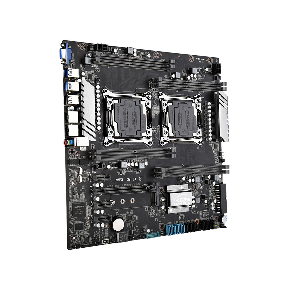 Jingsha X99 Dual Gaming Motherboard Mainboard with 8 DDR4 Memory Slots 10 SATA3.0 Ports Support Intel LGA2011 V3/V4 Series CPU. 