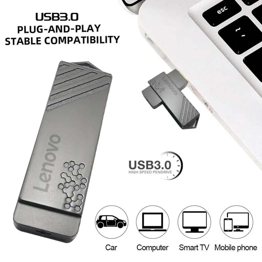 Lenovo 2TB 64TB USB 3.0 Flash Drive High-Speed Pen Drive 1TB Metal Waterproof Type-C USB Memory For Computer Storage Devices. 
