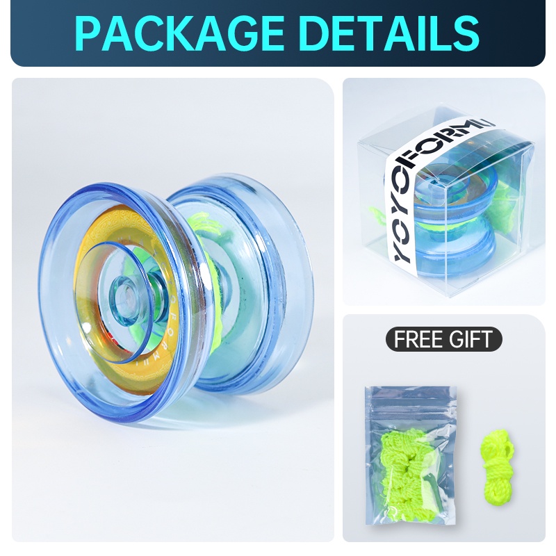Yoyoformula [FREE GIFT] 1A/3A/5A Side Axis Gameplay 1A Beginner-specific Competition Practice Yoyo Plastic Professional Responsive YoYo Ball Bearing Toy for Teenager. 