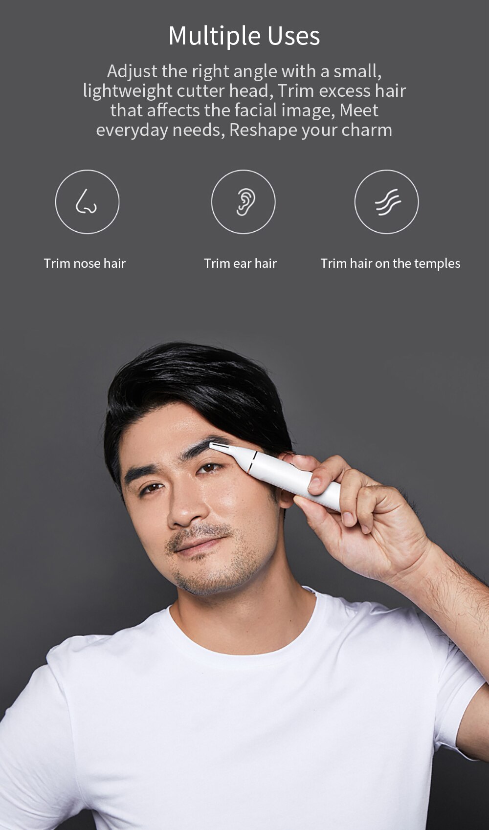 XIAOMI SOOCAS Nose Hair Eyebrow Trimmer 8