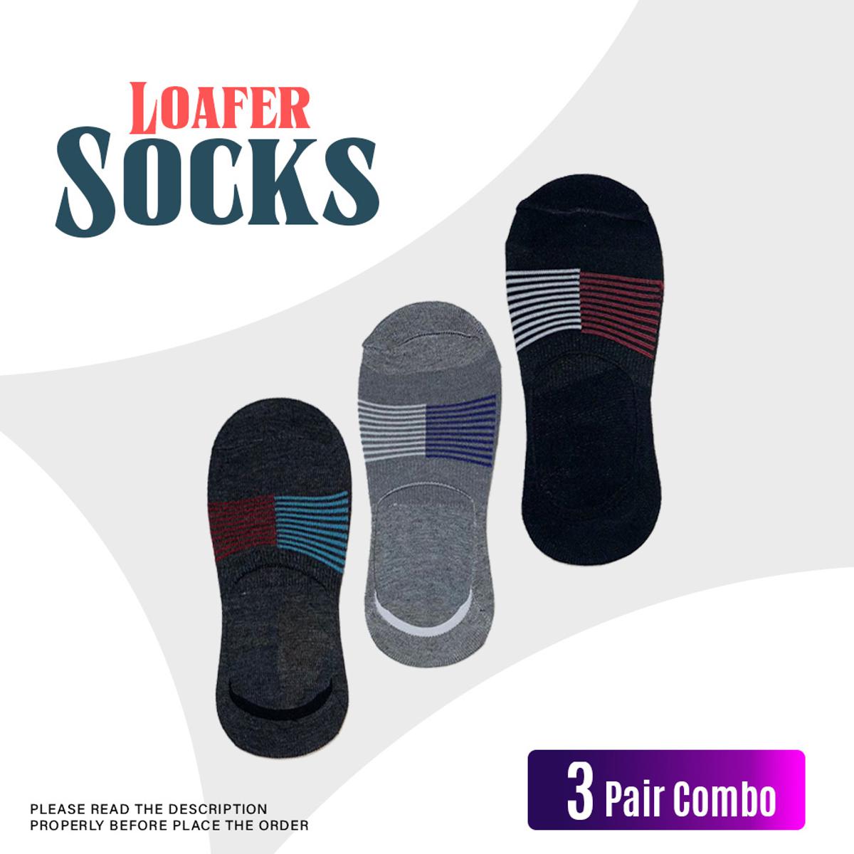Cotton And Nylon Ankle Socks 5 Pairs For Men - Cycle Random Colors. 