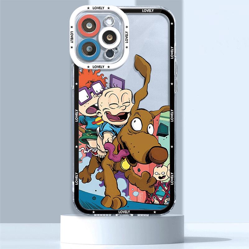 Movie R-Rugrats Reptar Phone Case for iPhone 11 Pro XS X XR 8 Plus 12 Mini 7 6S SE 11 Pro 14 Pro Max 13 14 15 Pro Max 13 Cover. 