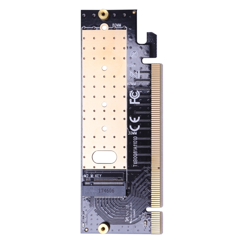 M.2 Nvme Ssd Adapter M2 To Pcie 3.0 X16 Controller Card M Key Interface Support Pci Express 3.0 X4 2230-2280 Size. 