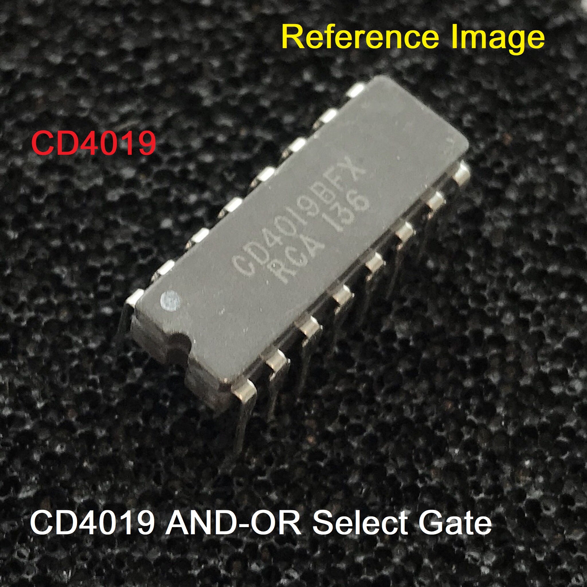 2Pcs- CD4019 CD4019BE CD-4019 4019 DIP-16 Pin Leads Dual In Package CMOS IC Breadboard Friendly IC. 